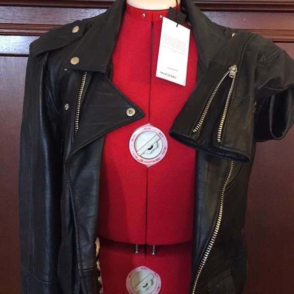 Beautiful Designer Biker BNWT butter soft leather - Picture 7 of 8